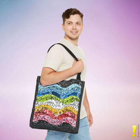 Queer Pride Waves Tote Bag