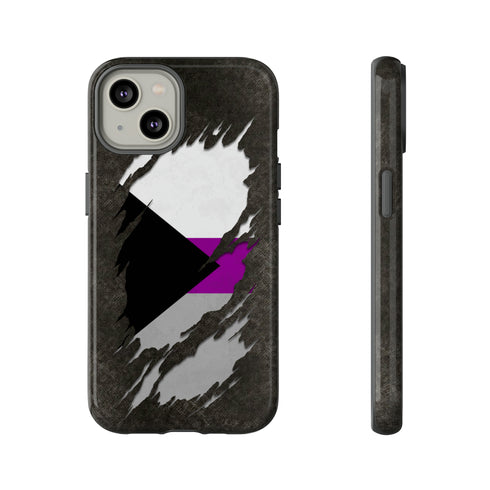 Demisexual Pride Flag Ripped Reveal Tough Case
