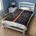 Grunge Philly LGBTQ Pride Flag Stripe Velveteen Plush Blanket