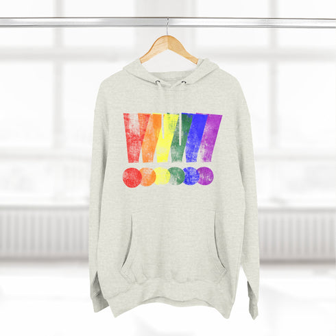 Loud & Proud Grunge Custom Pride Exclamation Hoodie