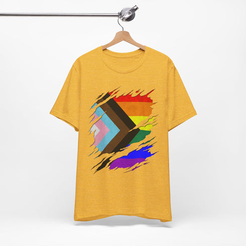Ripped Reveal Custom Pride Flag Tee