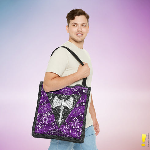 Lesbian Labrys Pride Waves Tote Bag