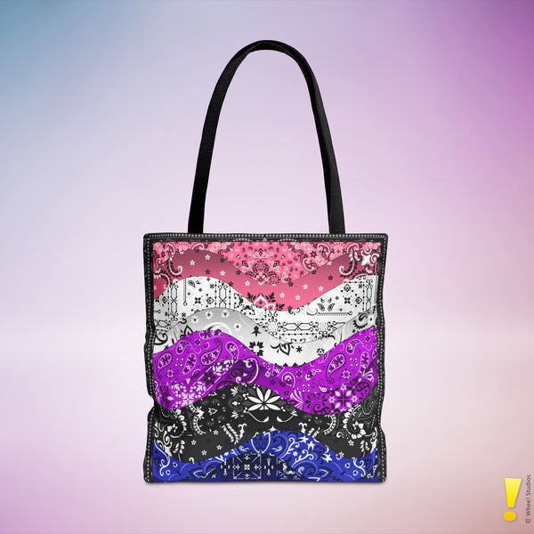 Genderfluid Pride Waves Tote Bag
