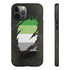 Aromantic Pride Flag Ripped Reveal Tough Case