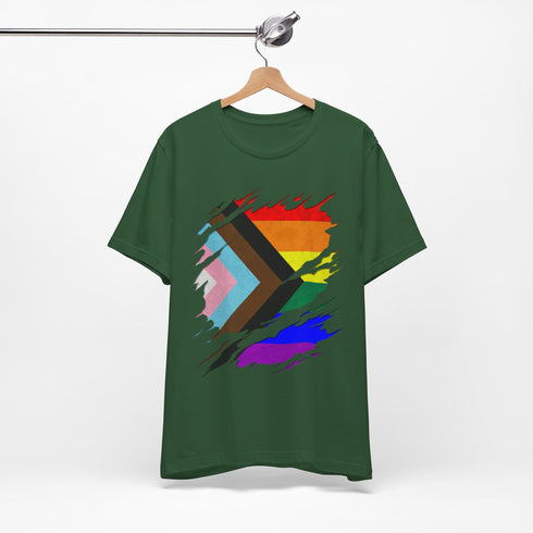 Ripped Reveal Custom Pride Flag Tee