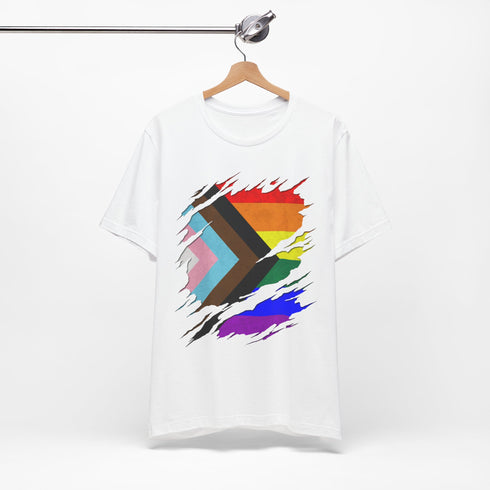 Ripped Reveal Custom Pride Flag Tee
