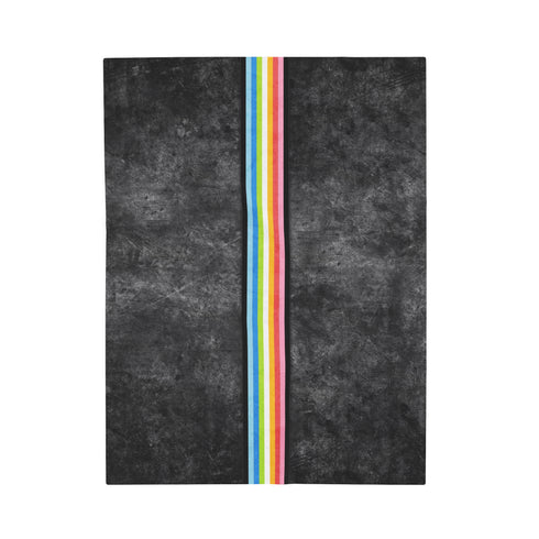 Grunge Queer Pride Flag Stripe Velveteen Plush Blanket