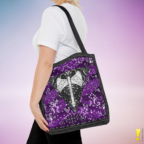 Lesbian Labrys Pride Waves Tote Bag