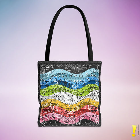 Queer Pride Waves Tote Bag