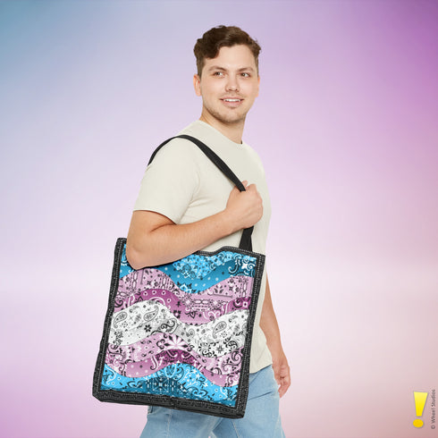 Transgender Pride Waves Tote Bag