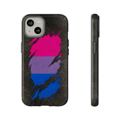 Bisexual Pride Flag Ripped Reveal Tough Case