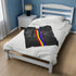Grunge LGBTQ Progress Pride Flag Stripe Velveteen Plush Blanket
