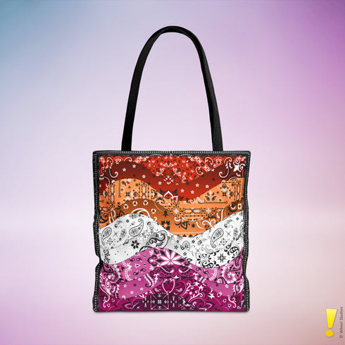 Lesbian Pride Waves Tote Bag