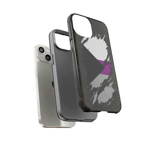 Demisexual Pride Flag Ripped Reveal Tough Case