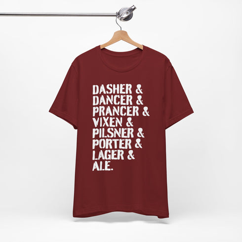 Dasher, Dancer & Lager Reindeer Beer Tee