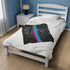 Grunge Polysexual Pride Flag Stripe Velveteen Plush Blanket