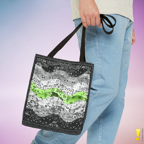 Agender Pride Waves Tote Bag