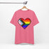 8-Bit Love Pixel Heart Custom Pride Flag Tee