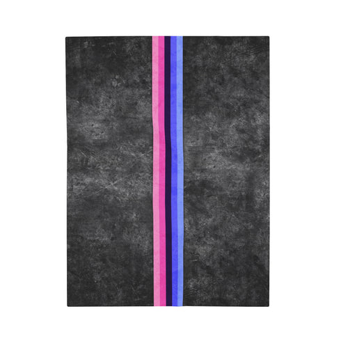 Grunge Omnisexual Pride Flag Stripe Velveteen Plush Blanket