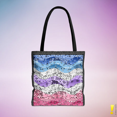 Bigender Pride Waves Tote Bag