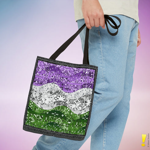 Genderqueer Pride Waves Tote Bag