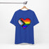 8-Bit Love Pixel Heart Custom Pride Flag Tee