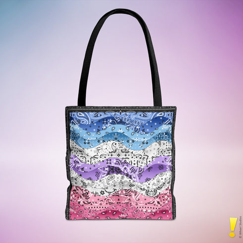Bigender Pride Waves Tote Bag