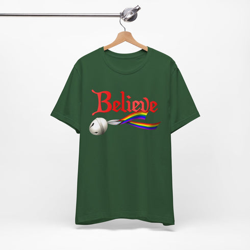 Custom Pride Believe Jingle Bell T-Shirt