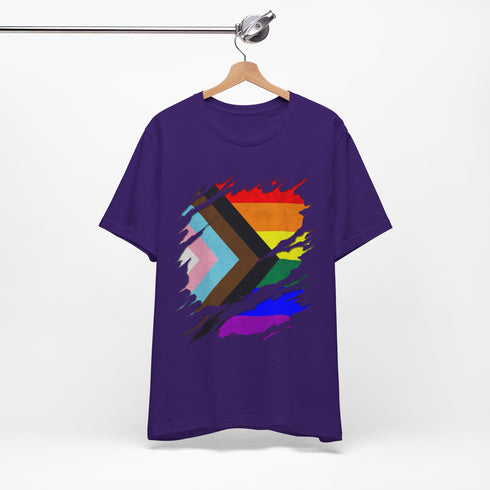 Ripped Reveal Custom Pride Flag Tee