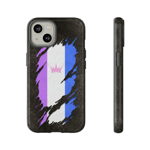 Drag Pride Flag Ripped Reveal Tough Case