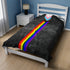 Grunge LGBTQ Progress Pride Flag Stripe Velveteen Plush Blanket