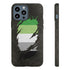 Aromantic Pride Flag Ripped Reveal Tough Case