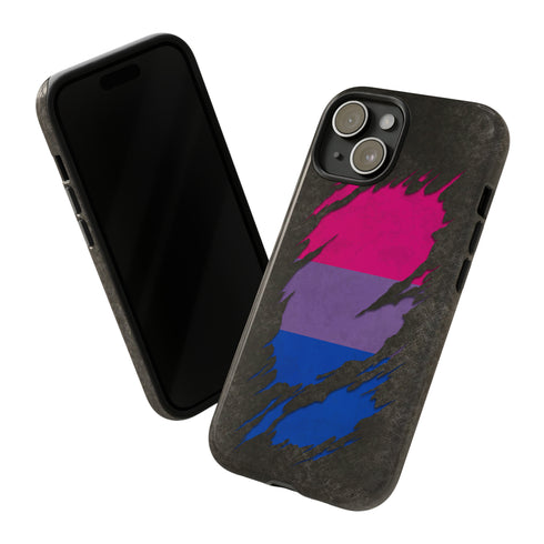 Bisexual Pride Flag Ripped Reveal Tough Case