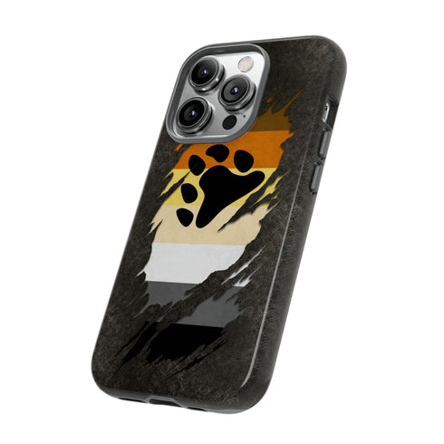 Bear Pride Flag Ripped Reveal Tough Case