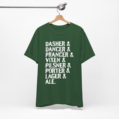 Dasher, Dancer & Lager Reindeer Beer Tee
