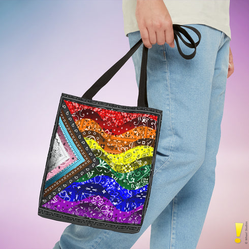 LGBTQ Progress Pride Waves Tote Bag