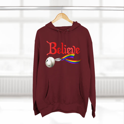 Custom Pride Believe Jingle Bell Premium Hoodie