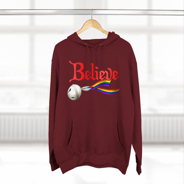 Custom Pride Believe Jingle Bell Premium Hoodie