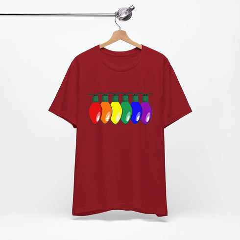 Merry & Bright Custom Pride Lights Premium Tee