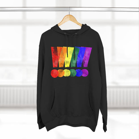 Loud & Proud Grunge Custom Pride Exclamation Hoodie