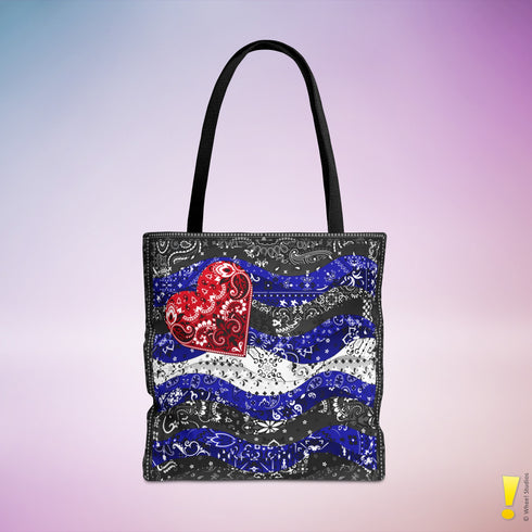 Leather Pride Waves Tote Bag