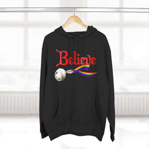Custom Pride Believe Jingle Bell Premium Hoodie