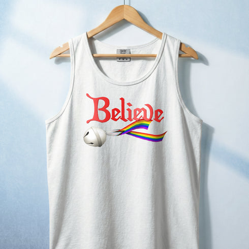 Believe Custom Pride Ribbon Tank Top
