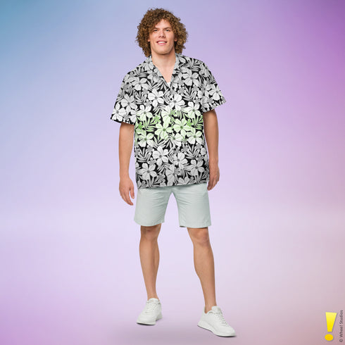 Agender Pride Aloha Hawaiian Shirt