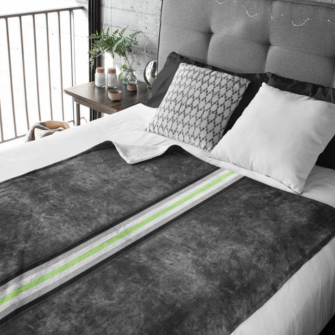 Grunge Agender Pride Flag Stripe Velveteen Plush Blanket