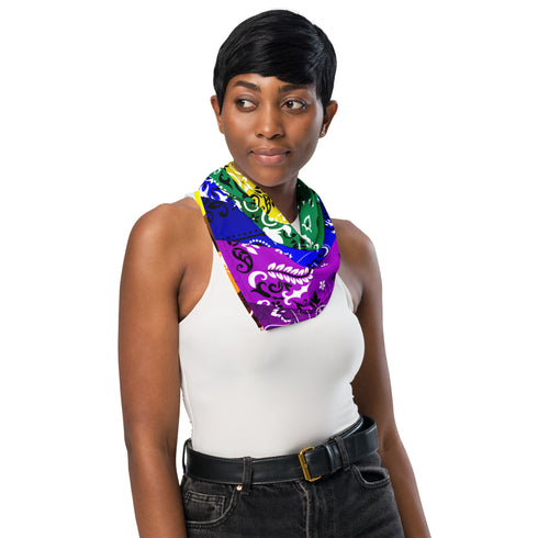 LGBTQ Rainbow Waves Bandana