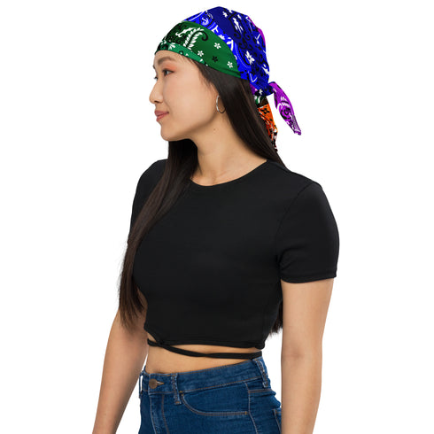 LGBTQ Rainbow Waves Bandana