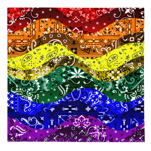 LGBTQ Rainbow Waves Bandana