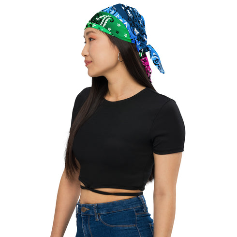 Polysexual Pride Waves Bandana