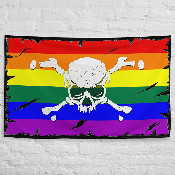 LGBTQ Rainbow Pride Pirate Flag